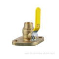 Brass rotating flanged ball valve